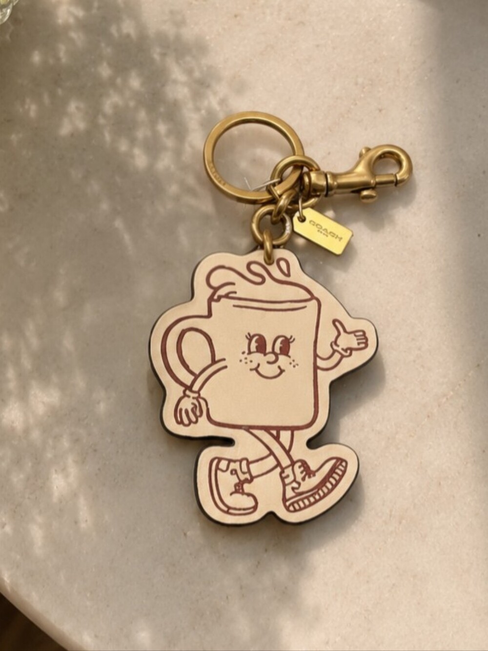 Coach Coffee Shop Keychain